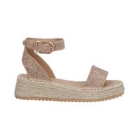 Sandalia Miracol By Mama Lola River Textil Suede Oro Rosado Mujer