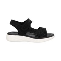 Sandalia Confort Vosse Vc133 Textil Negro Mujer