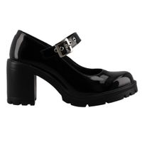 Zapato De Vestir Green Love 95034 Charol Sintético Negro Dama