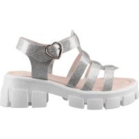 Sandalia Uh Lulu By Eh! 2020 Charol Gliter Plata Niña