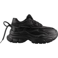Tenis Casual Stars Du313 Malla Sintética Negro Mujer