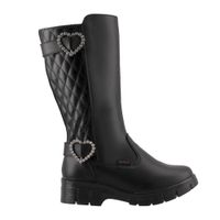 BOTA NIÑA LADY FLORES 7116 NEGRO