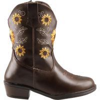 Bota para Niña Lady Flores 9075 Café Sintética